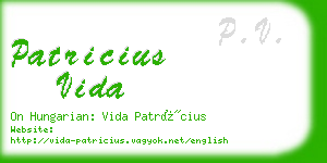 patricius vida business card